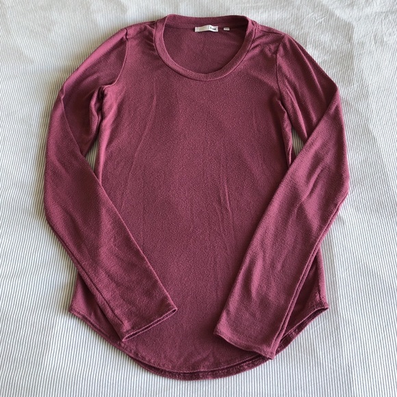 Aritzia Wilfred Long Sleeve Pink Top